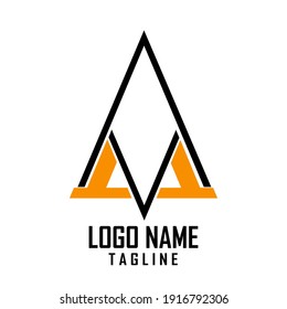 Diseño de la plantilla de logotipo S y M Vector Premium
