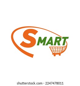 S Mart typography vector icon. SMart monogram.