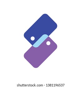 S Mobile Phone Mark Logo Design