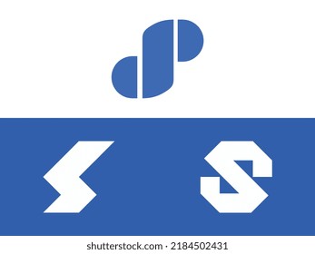 S moderne Anfangsbuchstaben Logo Design Vektorbündel. Es ist geeignet, für welche Firma oder Marke diese anfänglich gegründet wird.