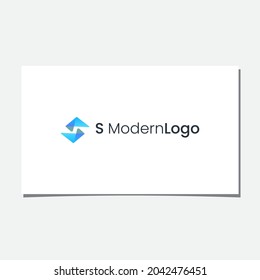 S MODERN LOGO DESIGN VECTOR