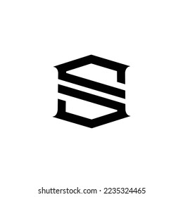 S modern monogram logo design 
