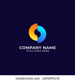 S modern negetive space logo | S logo design template