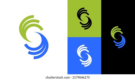 S Monogram Circle Hand Group Community Logo Design Concept