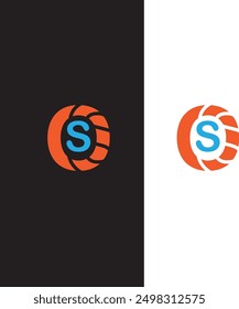 s monogram letter logo design