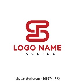 Logotipo de la letra Monograma. Logotipo de letra de línea S - Plantilla vectorial para logotipo o monogramas.