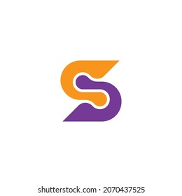 S letra monograma diseño único del icono de logotipo limpio. Ilustración del vector