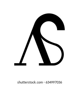 s a monogram , sa logo black