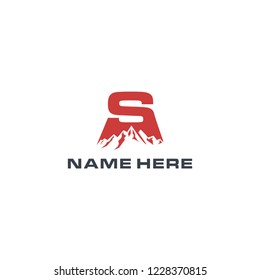 S mountain logo design