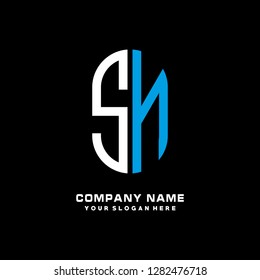 S N initial letter, modern logo design template vector 