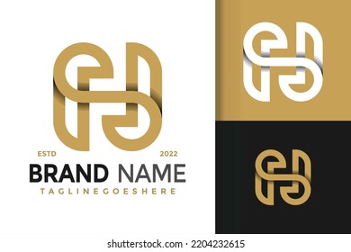 S or N Letter Infinity Logo Design, brand identity logos vector, modern logo, Logo Designs Vector Illustration Template