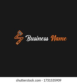 S or N letter logo vector for food and catering business or website