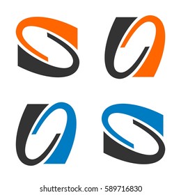 S and N Letter Swoosh Logo Template Illustration Design. Vector EPS 10.