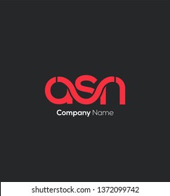 A S N letters joint logo design vector template