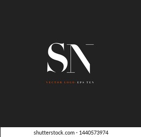 Cartas S & N Icono conjunto de icono plantilla vectorial para el diseño del logotipo corporativo y de la tarjeta de visita.