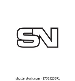 S N lines letter design vector