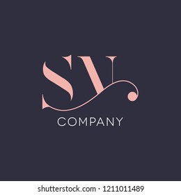 S N logo design vintage