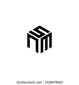 S, N, M LOGO VECTOR ICON DOWNLOAD TEMPLATE
