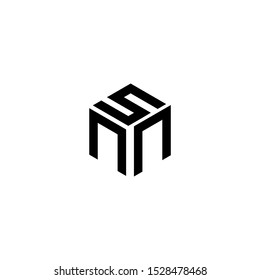 S, N, M LOGO VECTOR ICON DOWNLOAD TEMPLATE