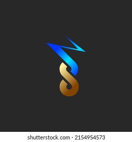 S and N monogram logo. Unique and elegant.