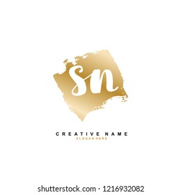 S N SN Initial logo template vector