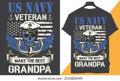 S NAVY Veteran makes the best Grandpa t-shirt design. Navy is my neutral Navy T-shirt Design-Vintage T-shirt Design, Honolulu Hawaii - Vector graphic, Typographic poster