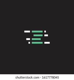 S negative space icon logo