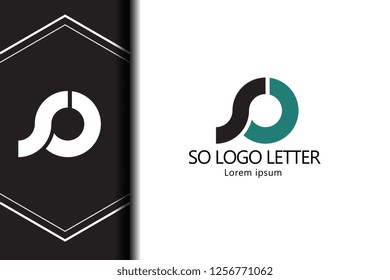 so s o circle lowercase design of alphabet letter combination with infinity suitable as a logo for a company or business - Vector