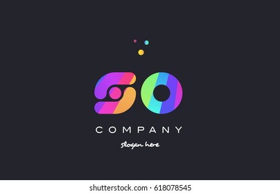 so s o  creative rainbow green orange blue purple magenta pink artistic alphabet company letter logo design vector icon template