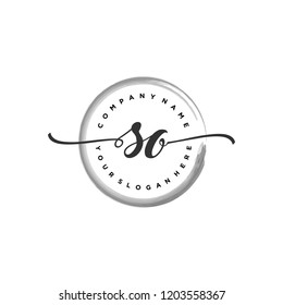 S O Initial handwriting logo vector-01
