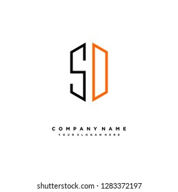S O initial letter, modern logo design template vector 