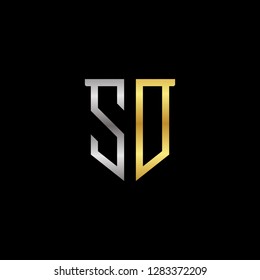 S O initial letter, modern logo design template vector 