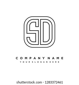 S O initial letter, modern logo design template vector 