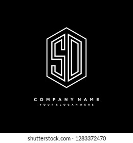 S O initial letter, modern logo design template vector 