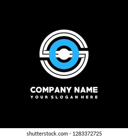 S O initial letter, modern logo design template vector 