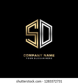 S O initial letter, modern logo design template vector 