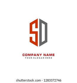 S O initial letter, modern logo design template vector 