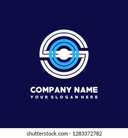 S O initial letter, modern logo design template vector 