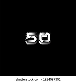 S O letter logo vector design on black color background. SO monogram