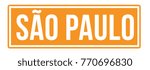 S o Paulo city sign. Road sign with city name on it.