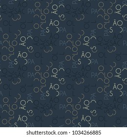 S o Paulo  seamless pattern. Autentic artistic design for background.