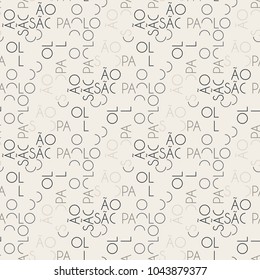 S o Paulo  seamless pattern. Autentic artistic design for background.
