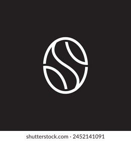 s diseño de logo oval , letra s 