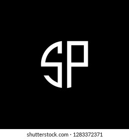 S P initial letter, modern logo design template vector 