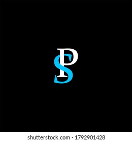 Diseño abstracto del logotipo de la letra S P