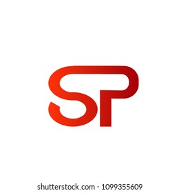 S and P linked Logotype icon sign symbol illustration.simple creative modern abstract design vector.isolated background