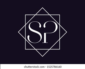 S P logo creative logo, S P minimal and abstract logo. Alphabet letter SP, S P