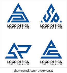 Colección de diseño de logotipos profesionales S P