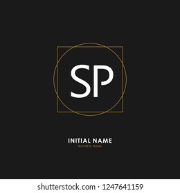 S P SP Initial logo letter with minimalist concept. Vector with scandinavian style logo.