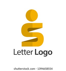 s people Initial stock logo template., modern paper font.